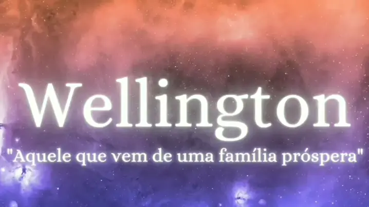 significado nome wellington