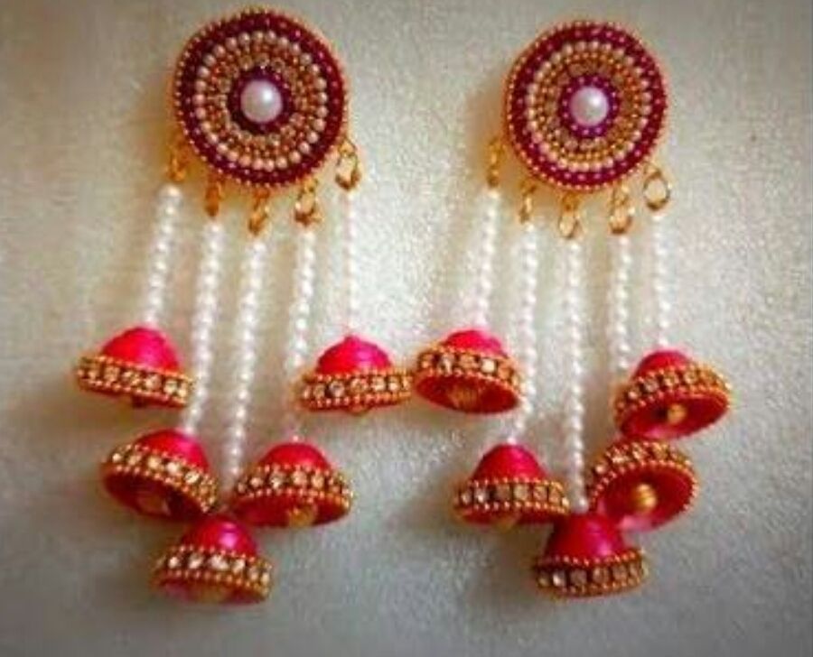 silk thread earrings