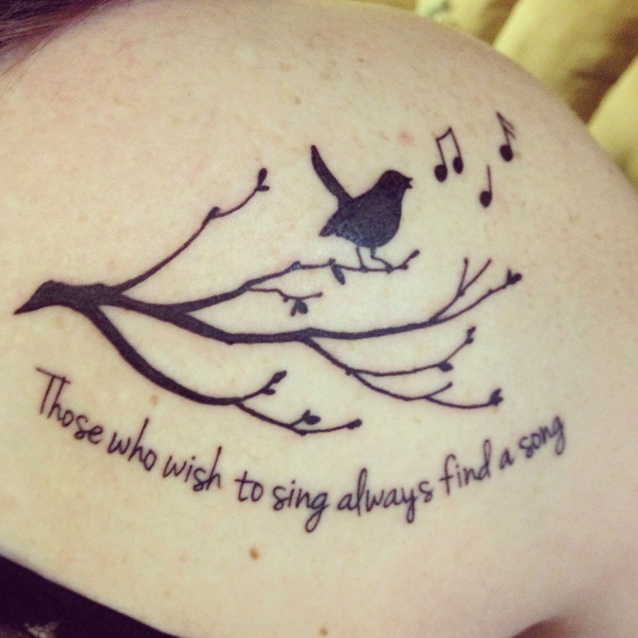 singing bird tattoo