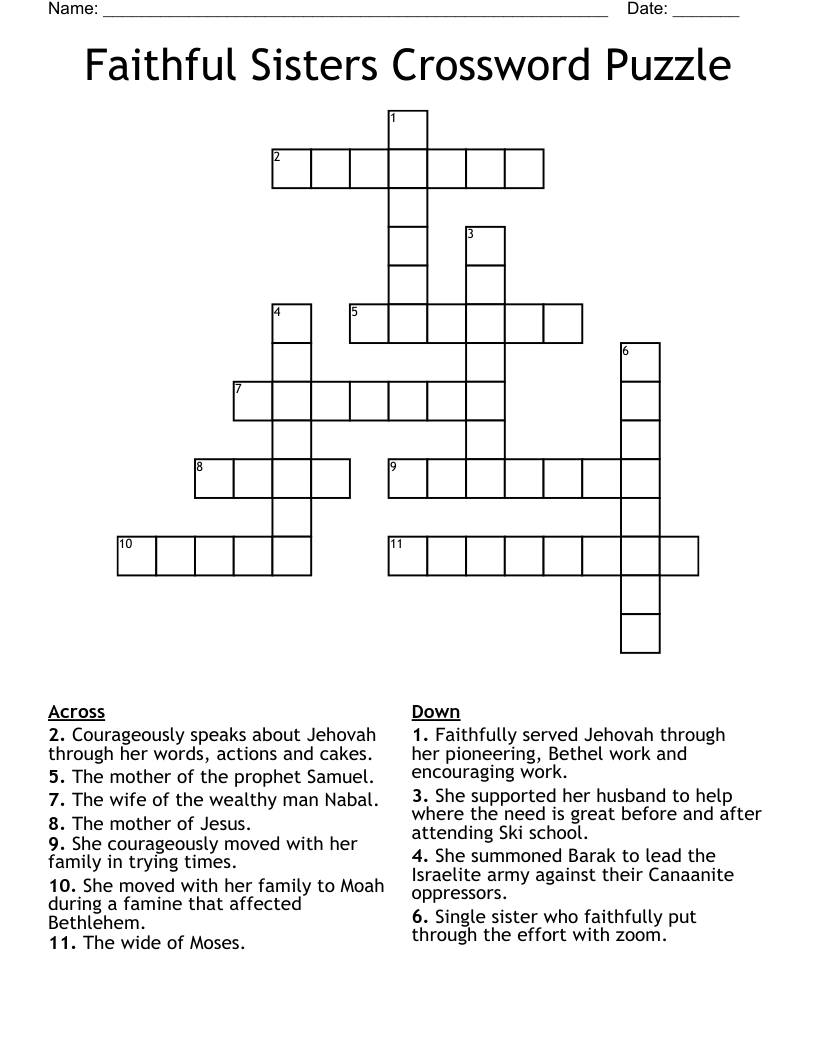 sisters crossword