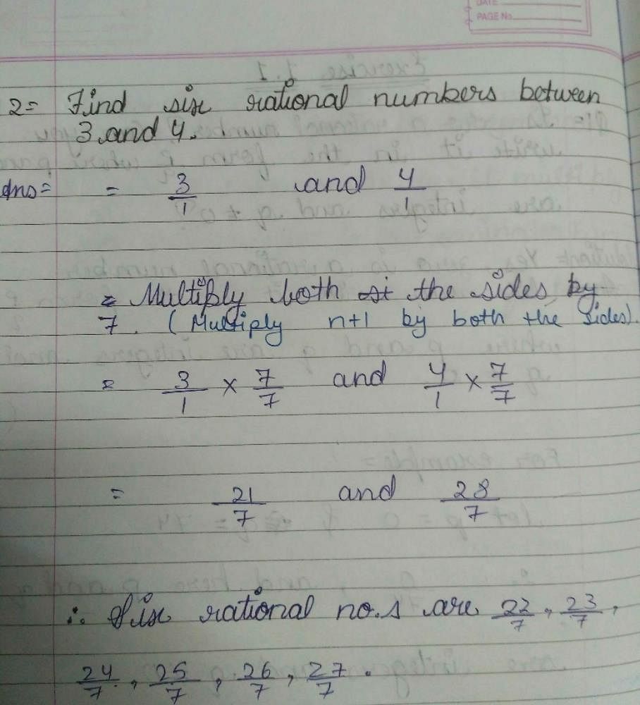 six rational number between 3 and 4