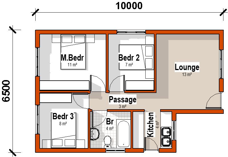 small 3 bedroom cottage plans