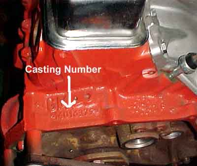 small block chevy engine code stamping numbers