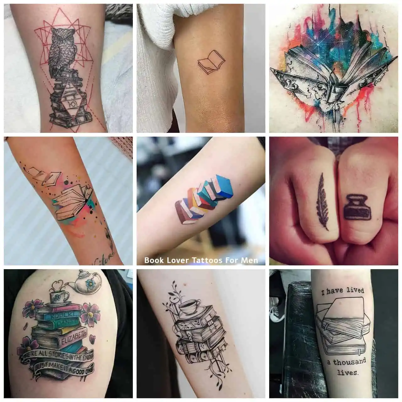 small tattoos for book lovers