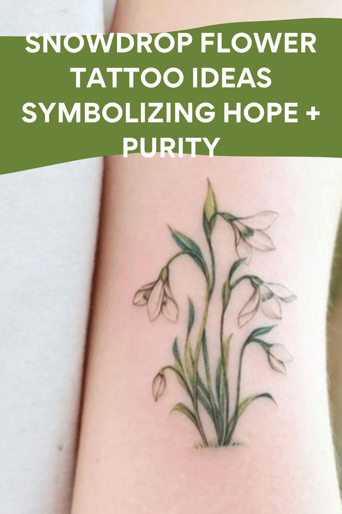 snowdrop flower tattoo