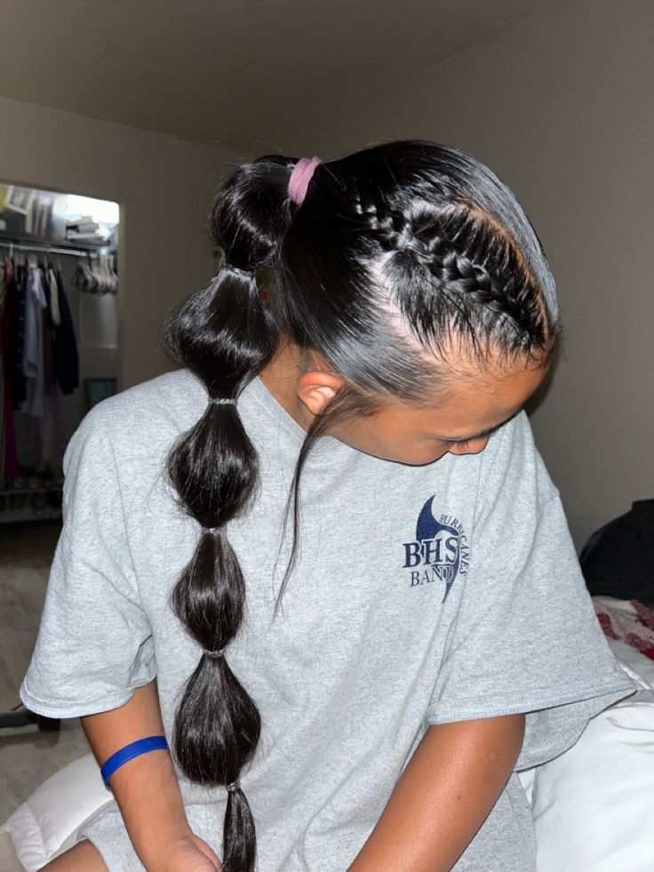 softball bubble braids