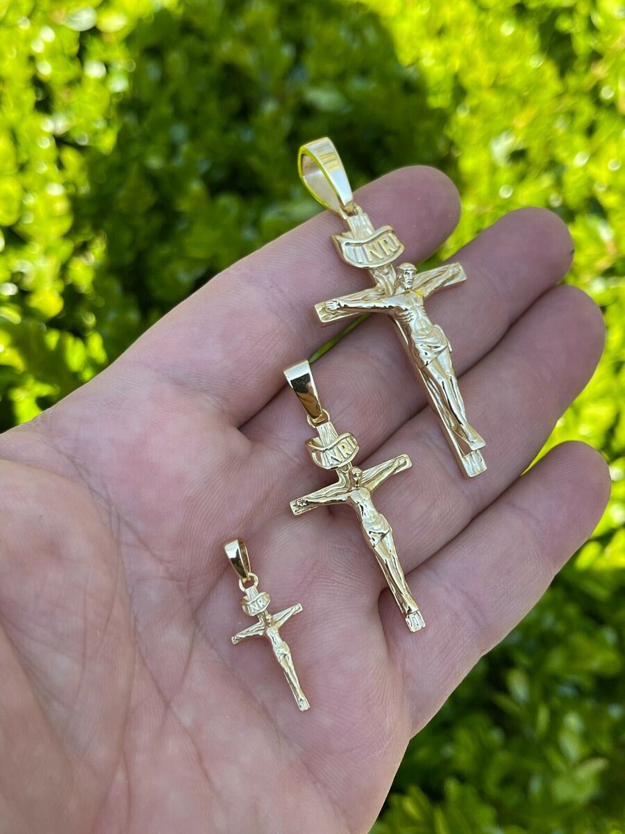 solid gold crucifix necklace