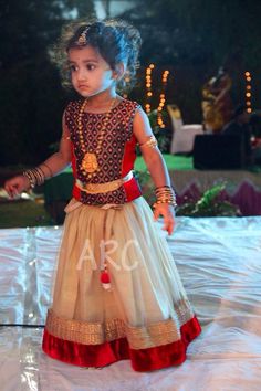 south indian lehenga for baby girl