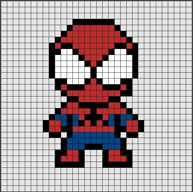 spiderman pixel art