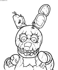 springtrap five nights at freddys coloring pages