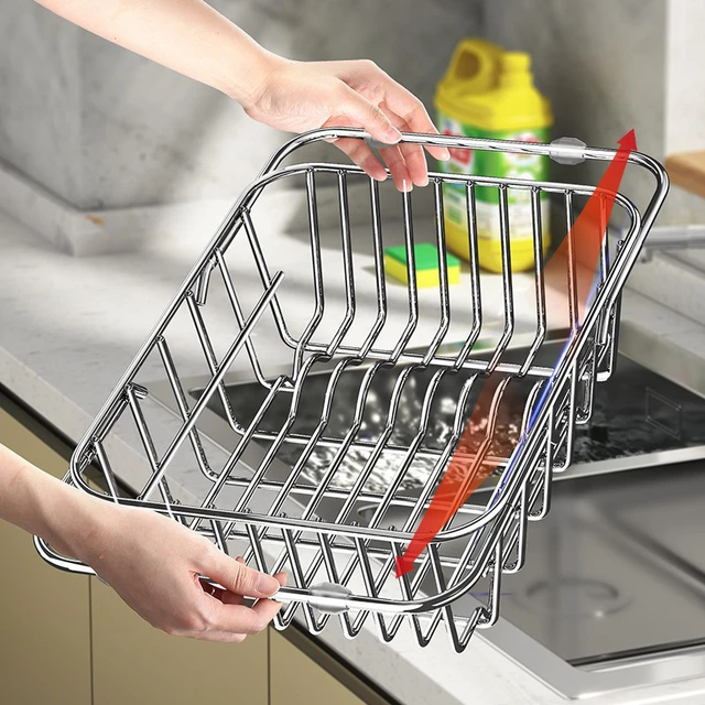 stainless steel dish drainer basket