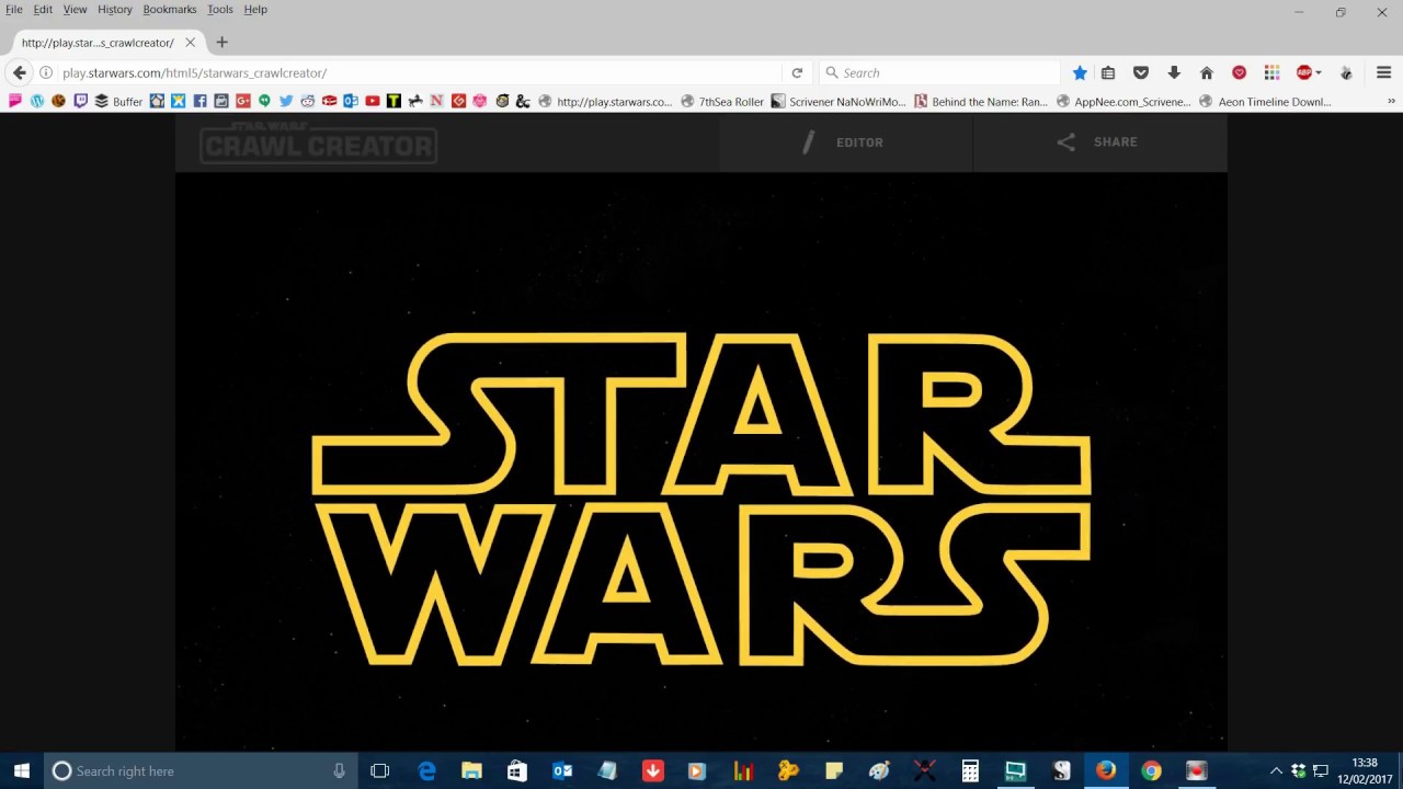 star wars intro generator