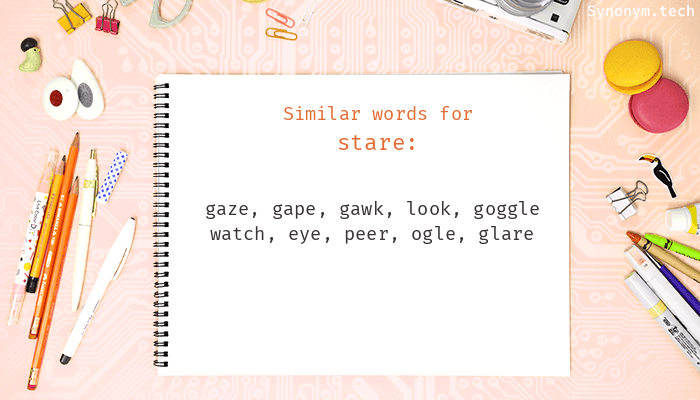 stared synonyms