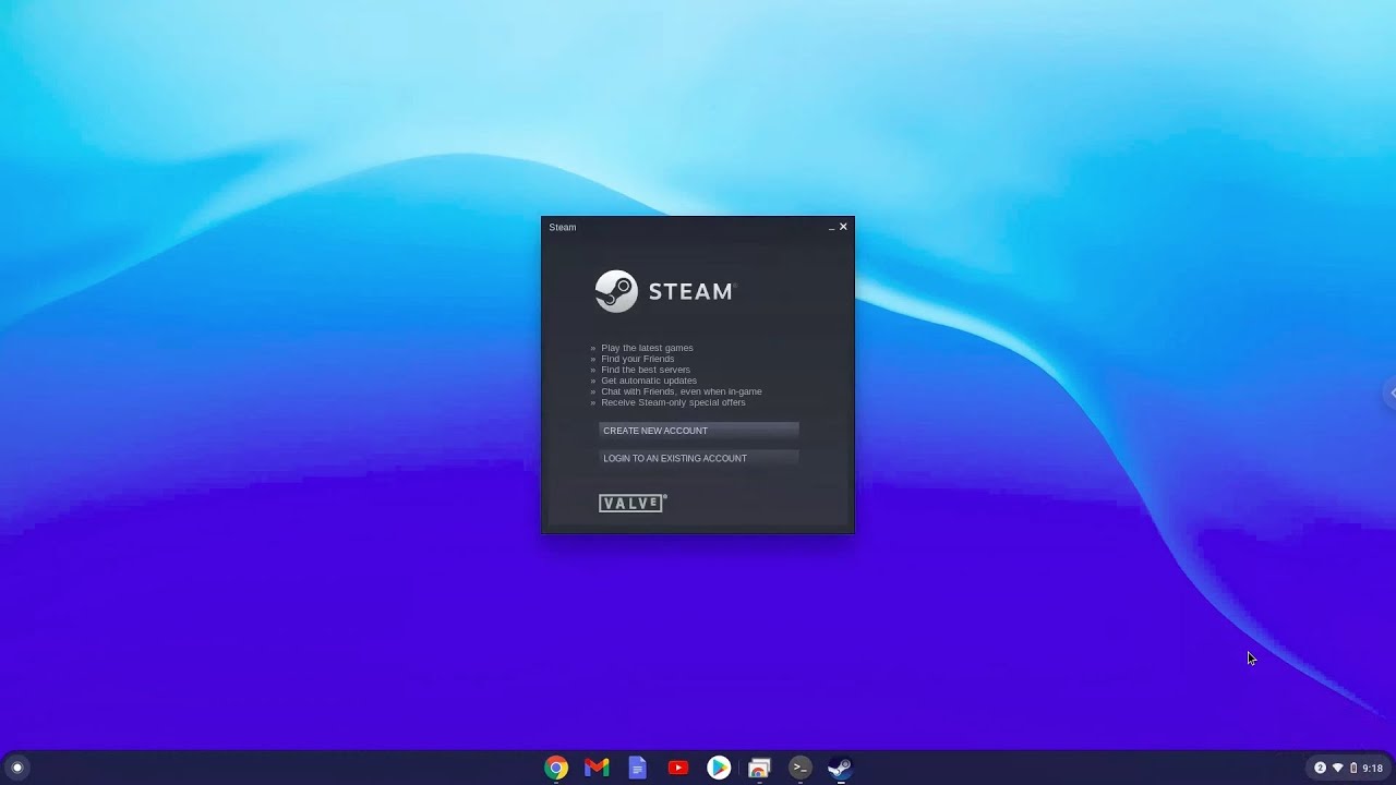 steam on chromebook