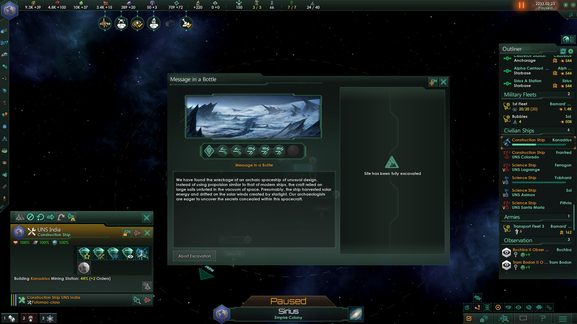 stellaris message in a bottle