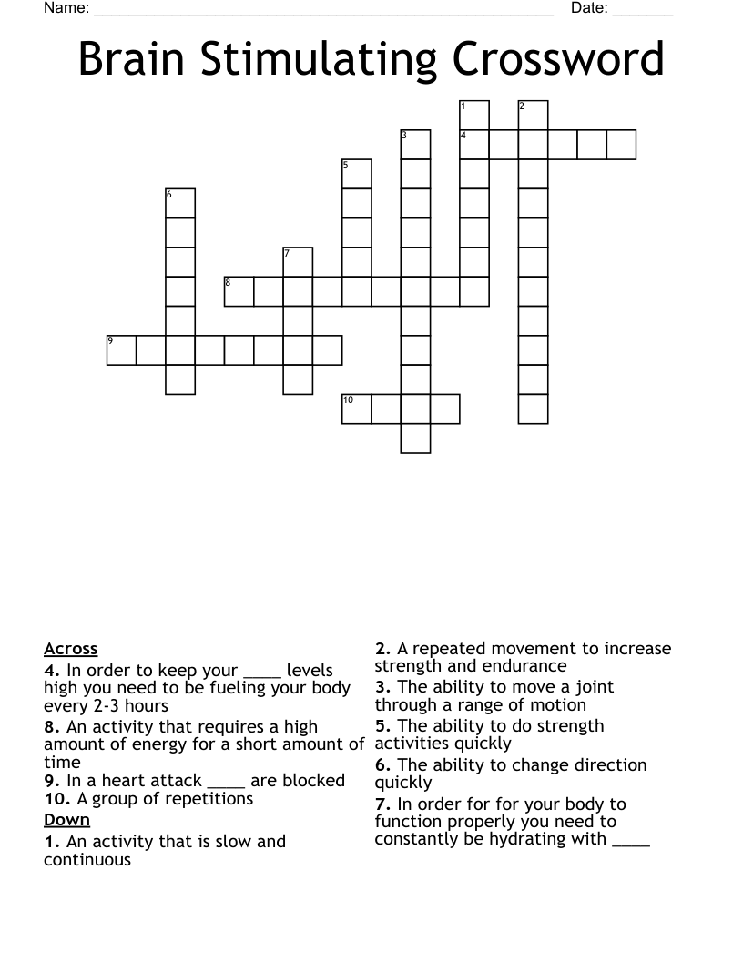 stimulation crossword