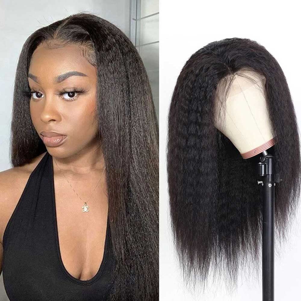 straight human hair wig