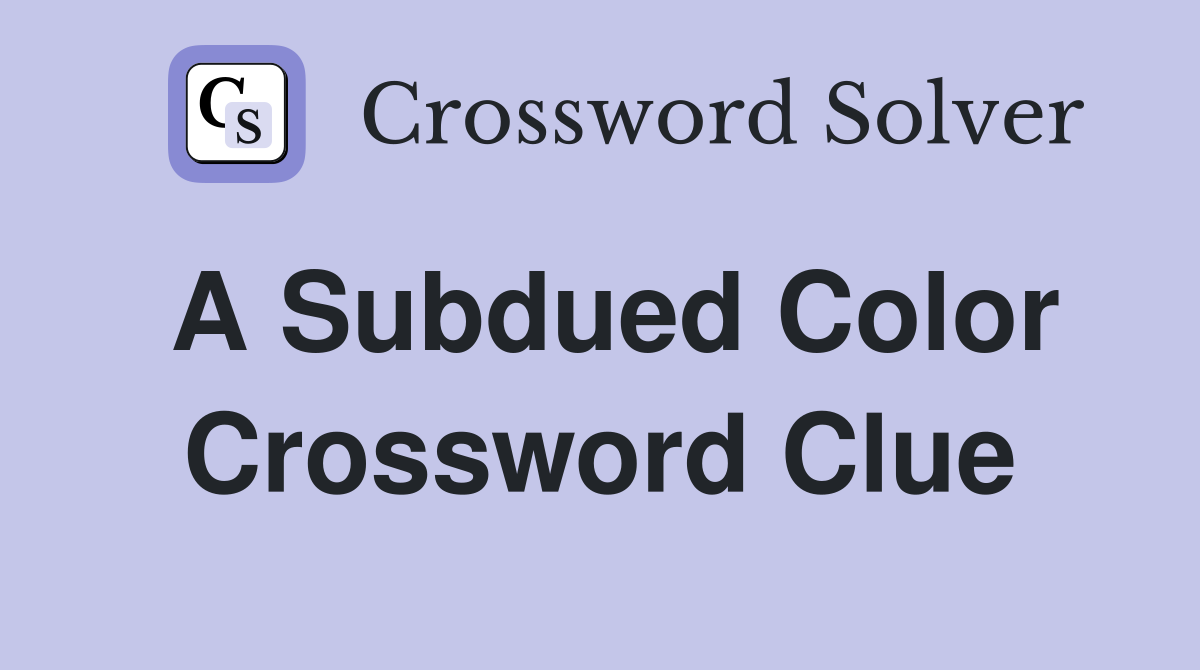 subdue crossword