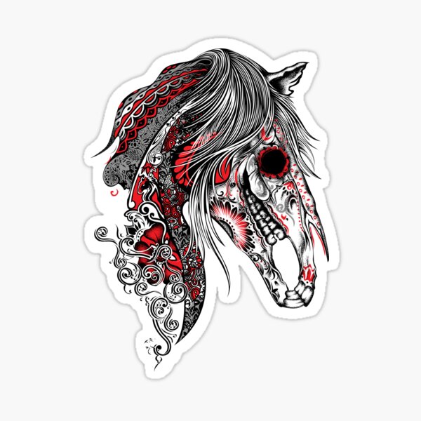 sugar skull horse