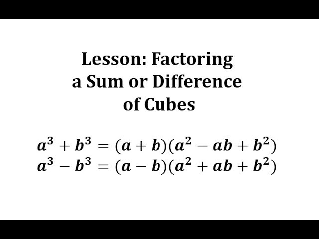 sum or difference of two cubes calculator