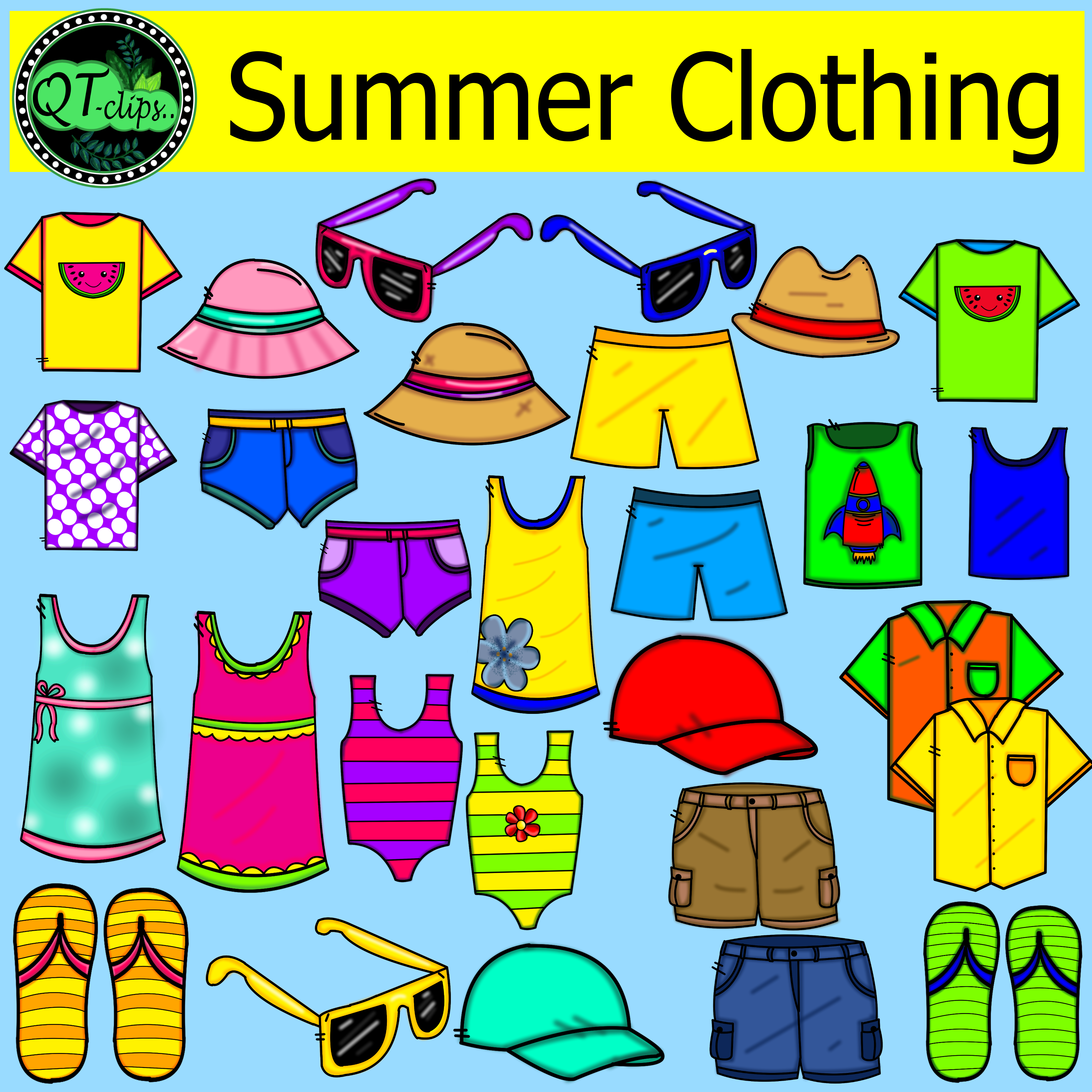 summer clothes clipart