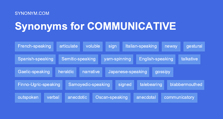 synonym communicative