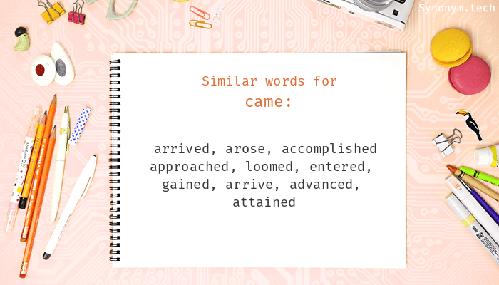 synonym for came