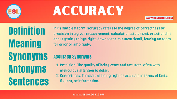 synonym for the word accuracy