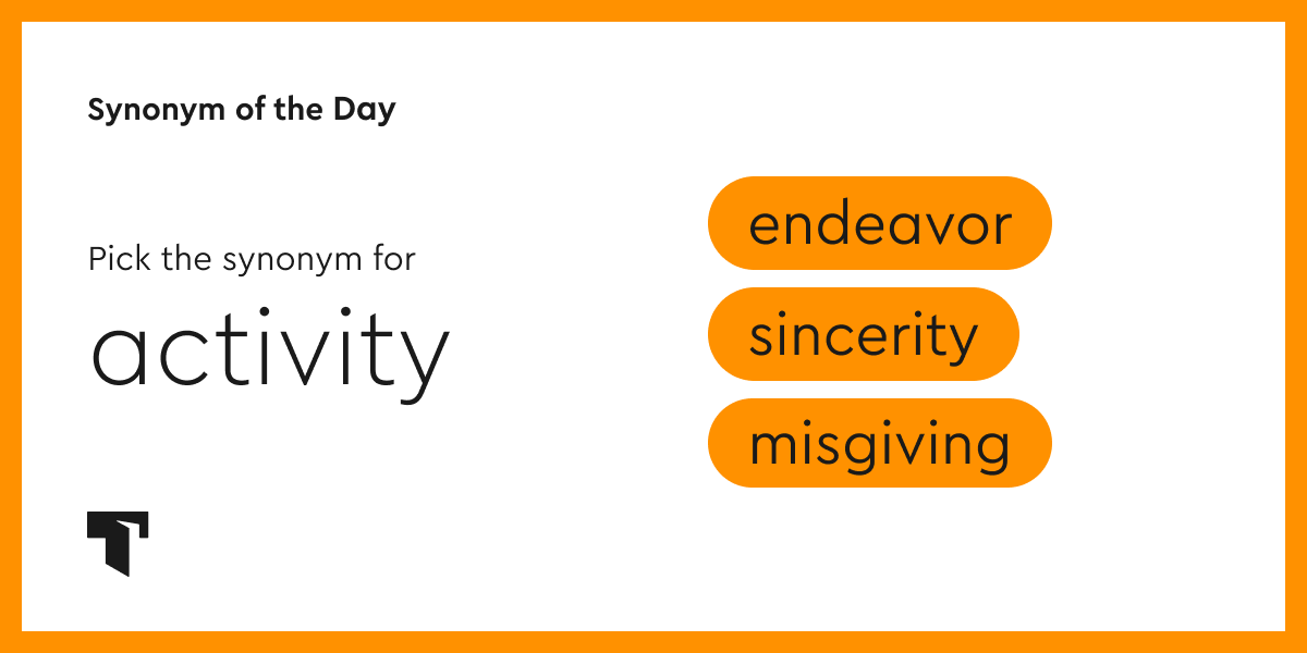 synonym for the word endeavor