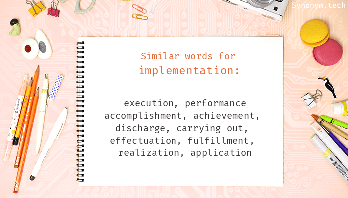 synonym of implementation