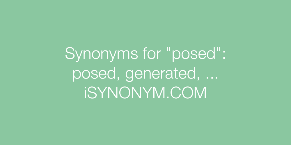 synonyms for posing