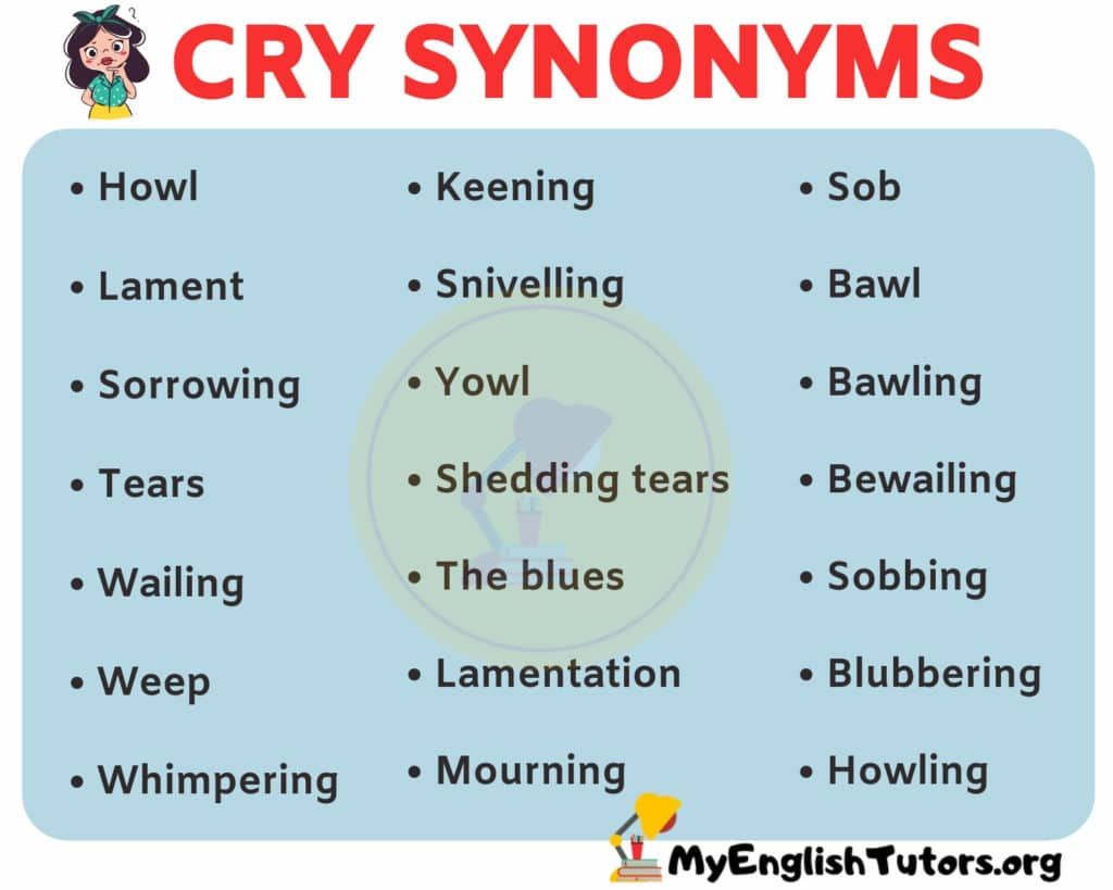 synonyms of cry