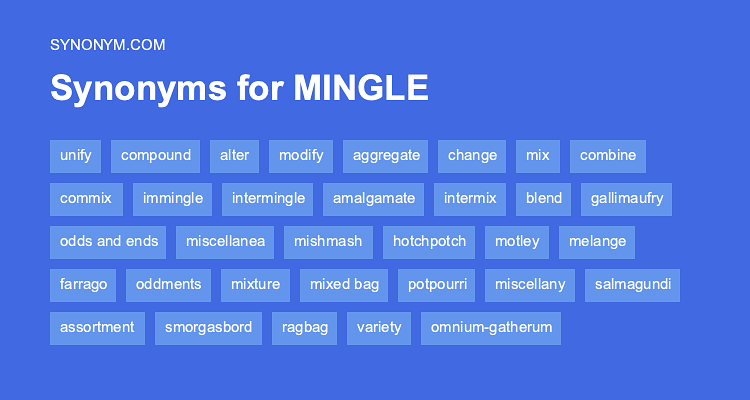 synonyms of mingling