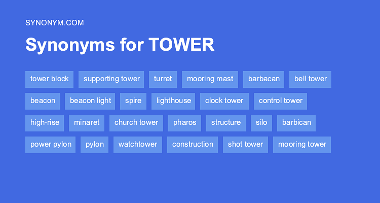 synonyms of towered