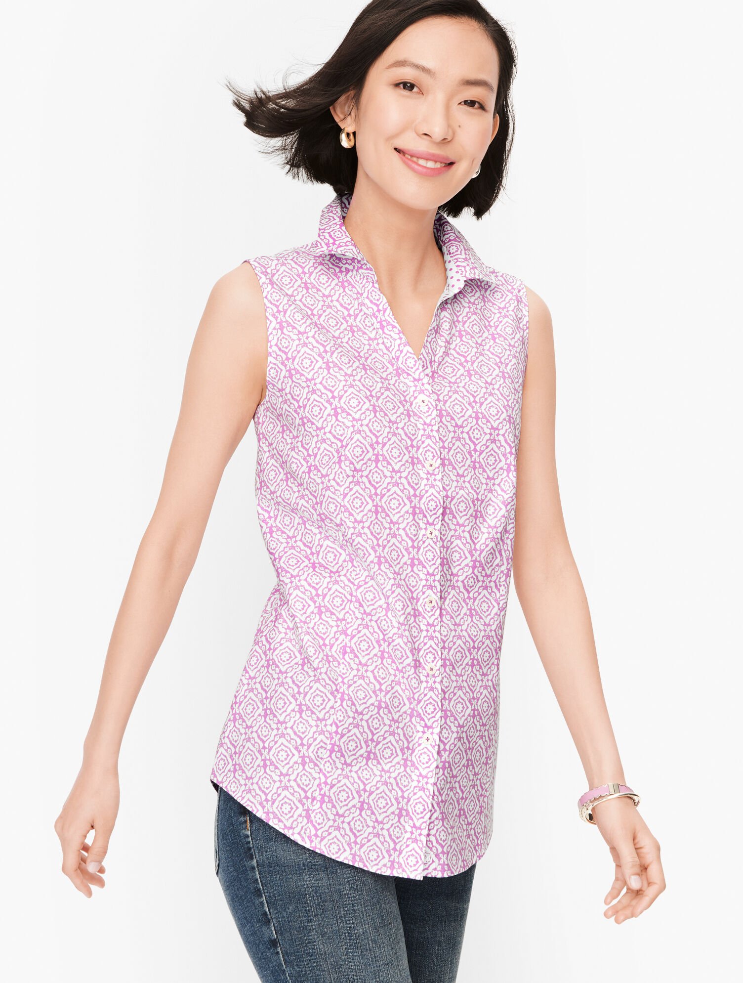 talbots sleeveless tops