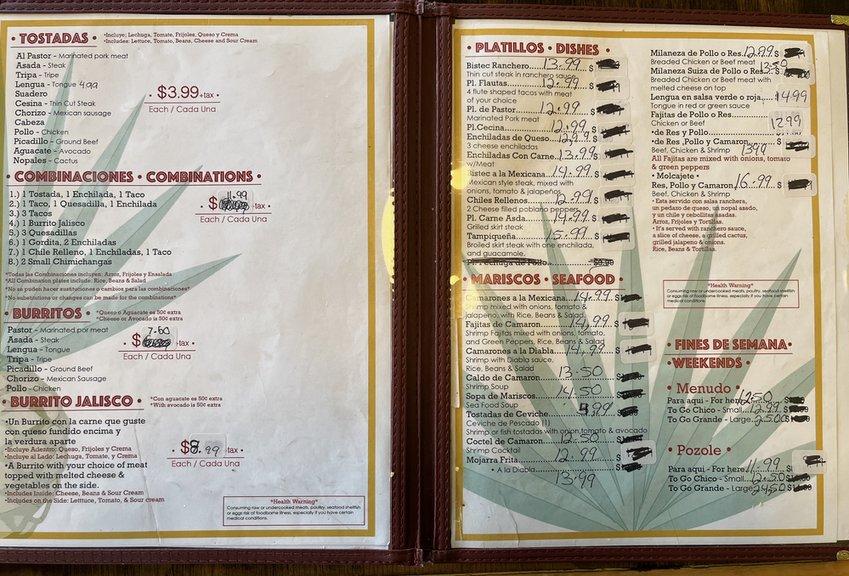 taqueria la sierrita menu