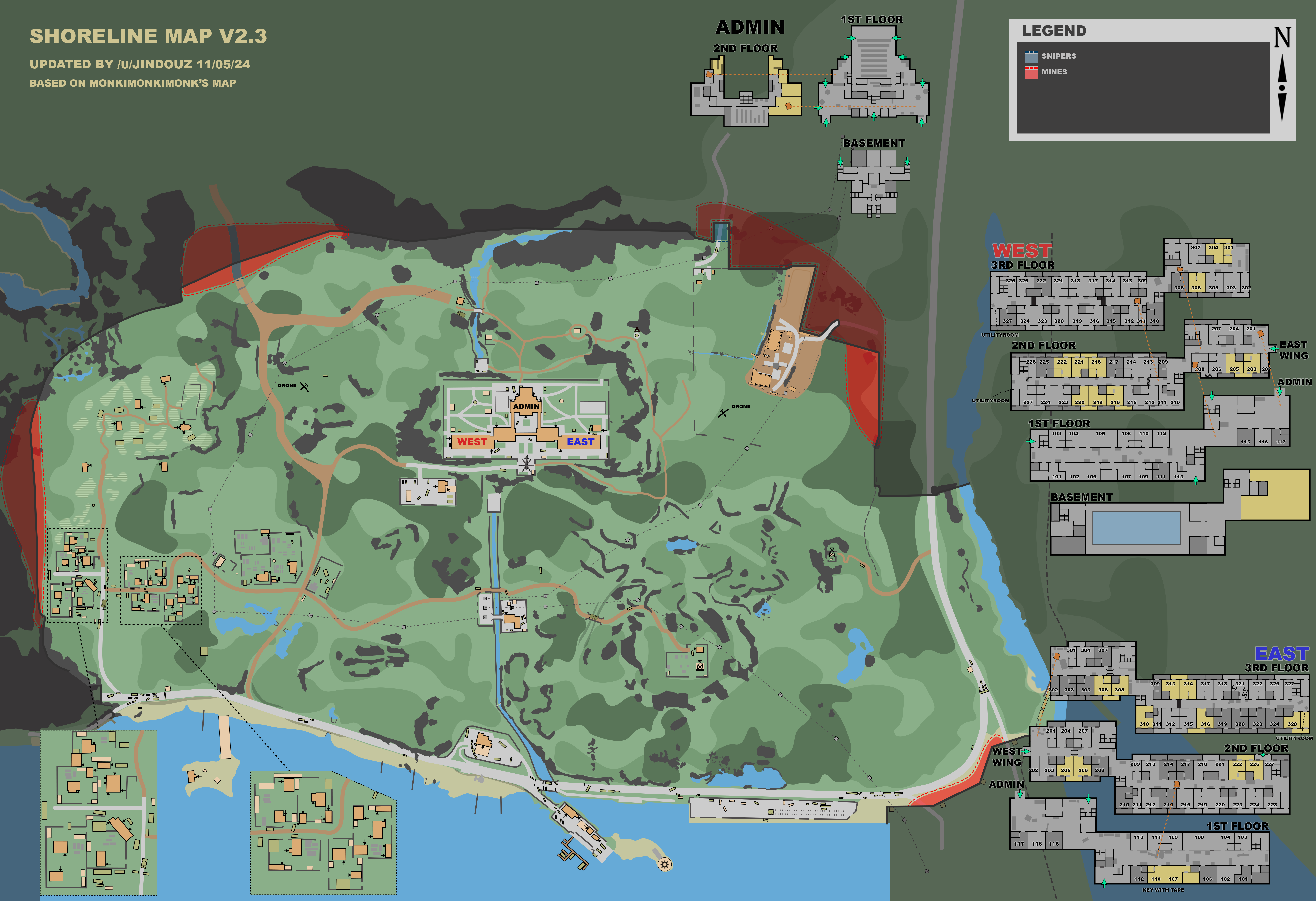 tarkov shorline map