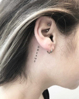 tattoos behind the ear for guys