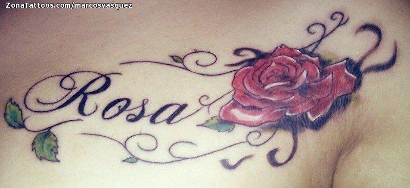 tatuajes con el nombre de rosa