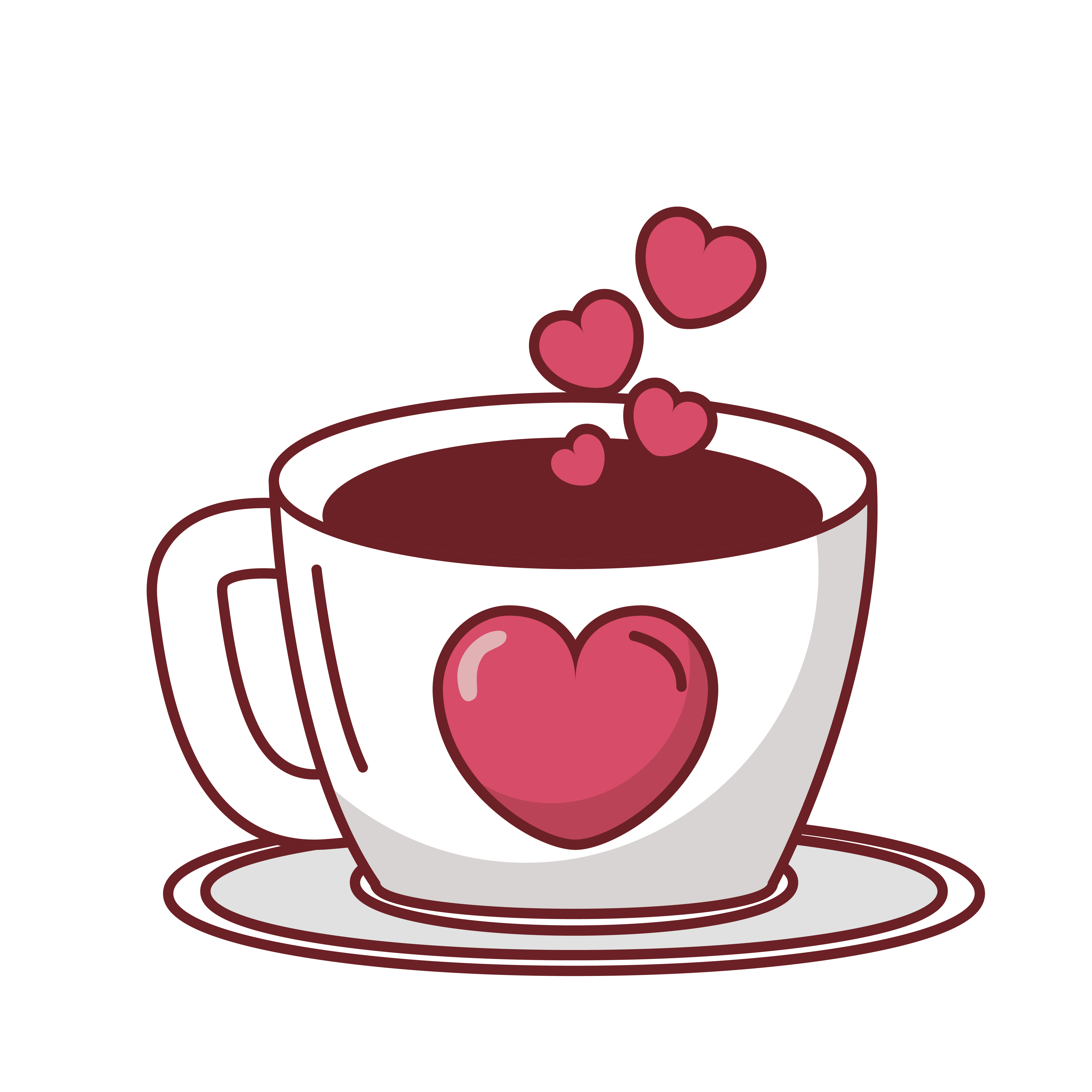 taza de cafe con corazon dibujo