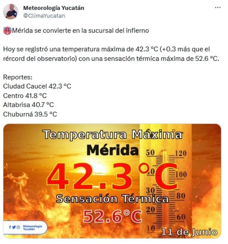 temperatura merida ahora