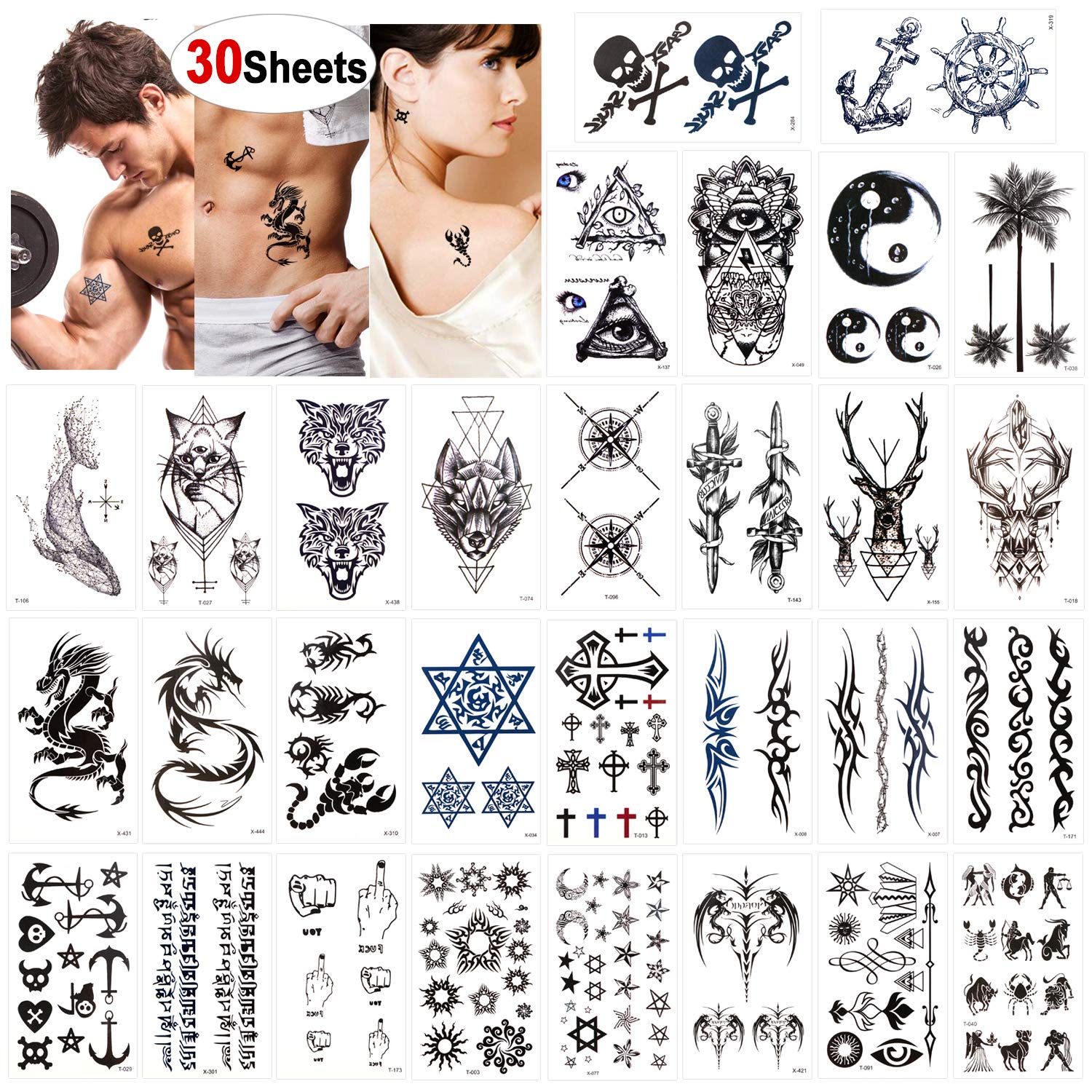 temporary tattoos for men