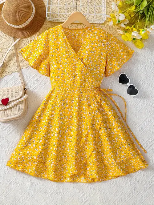 temu yellow dress