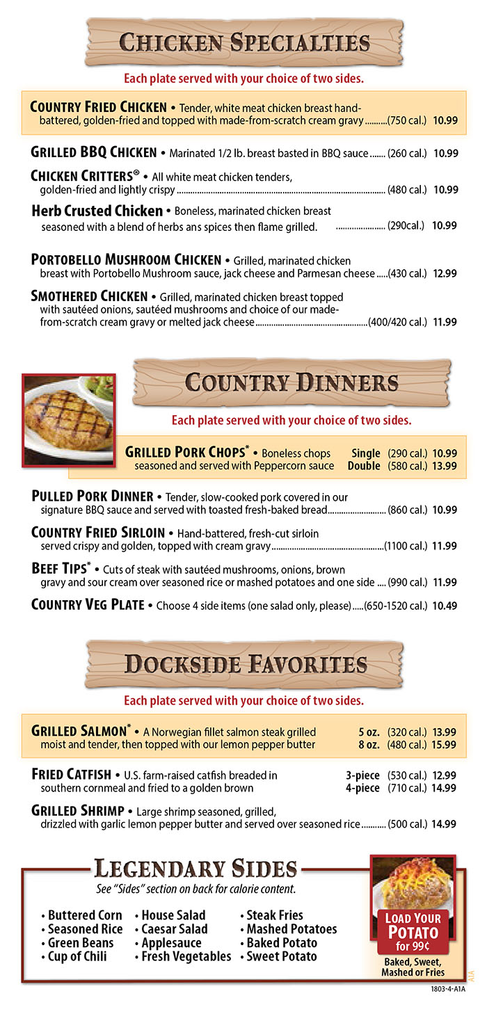 texas roadhouse menu