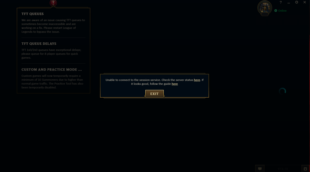 tft server status