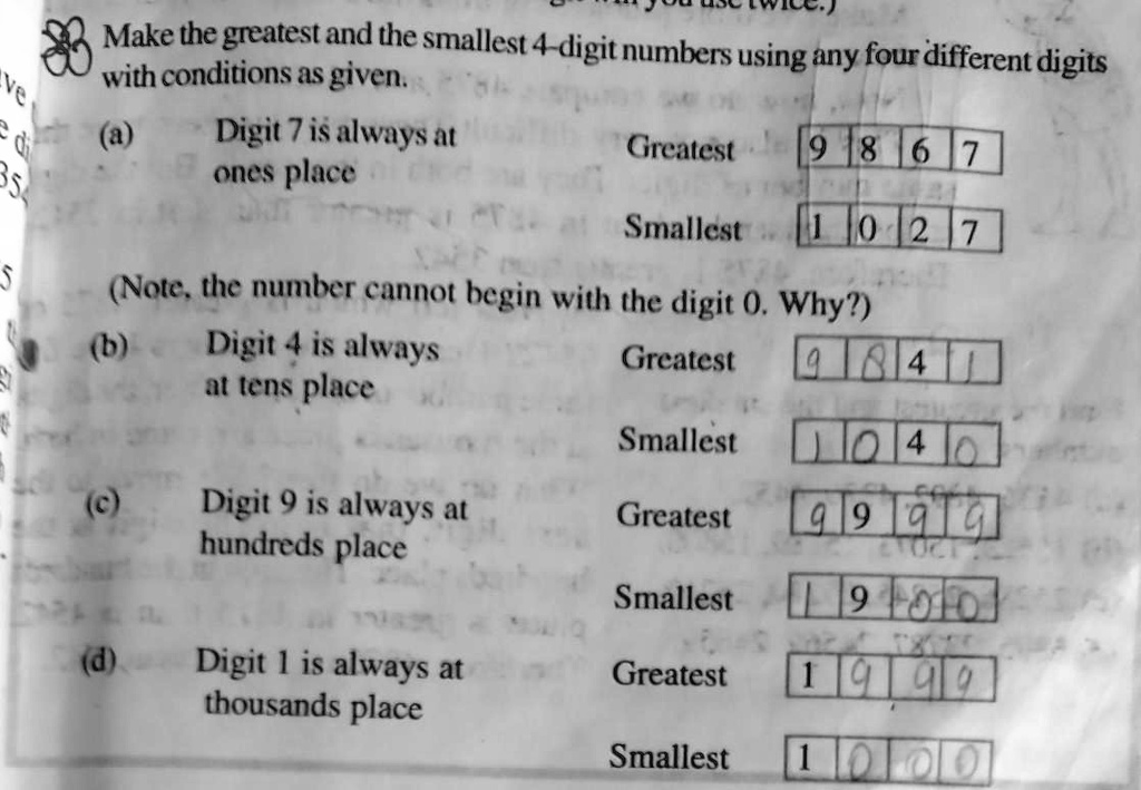 the smallest 4 digit number with different digits is