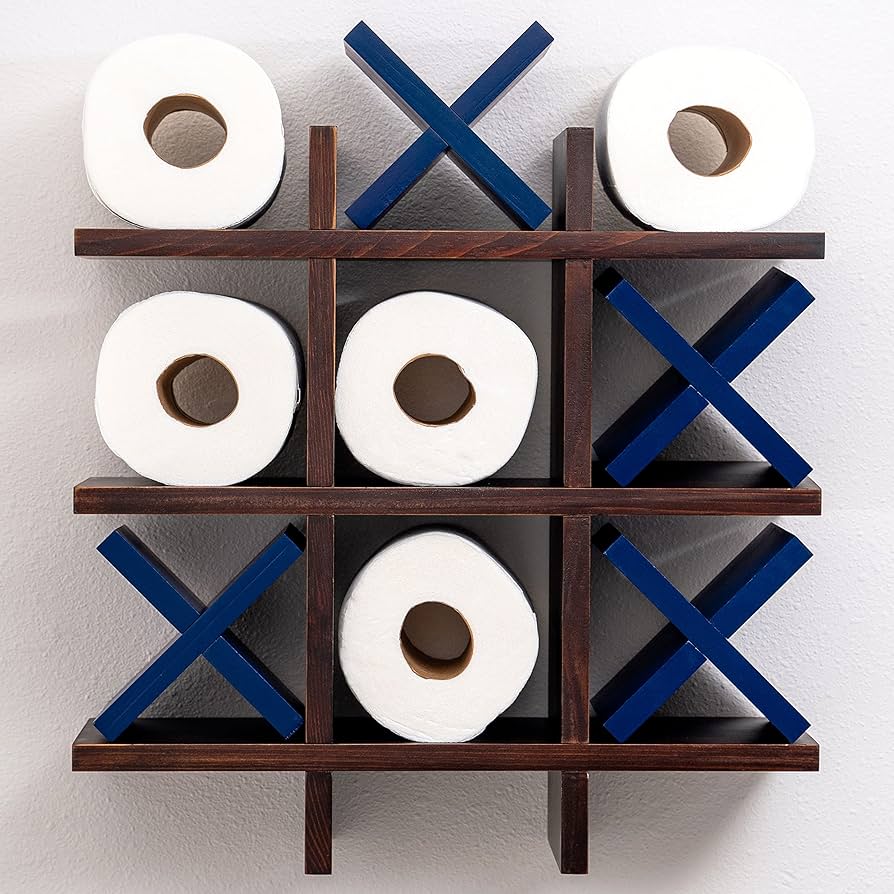 tic tac toe toilet paper holder