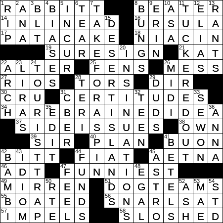 tightens crossword clue