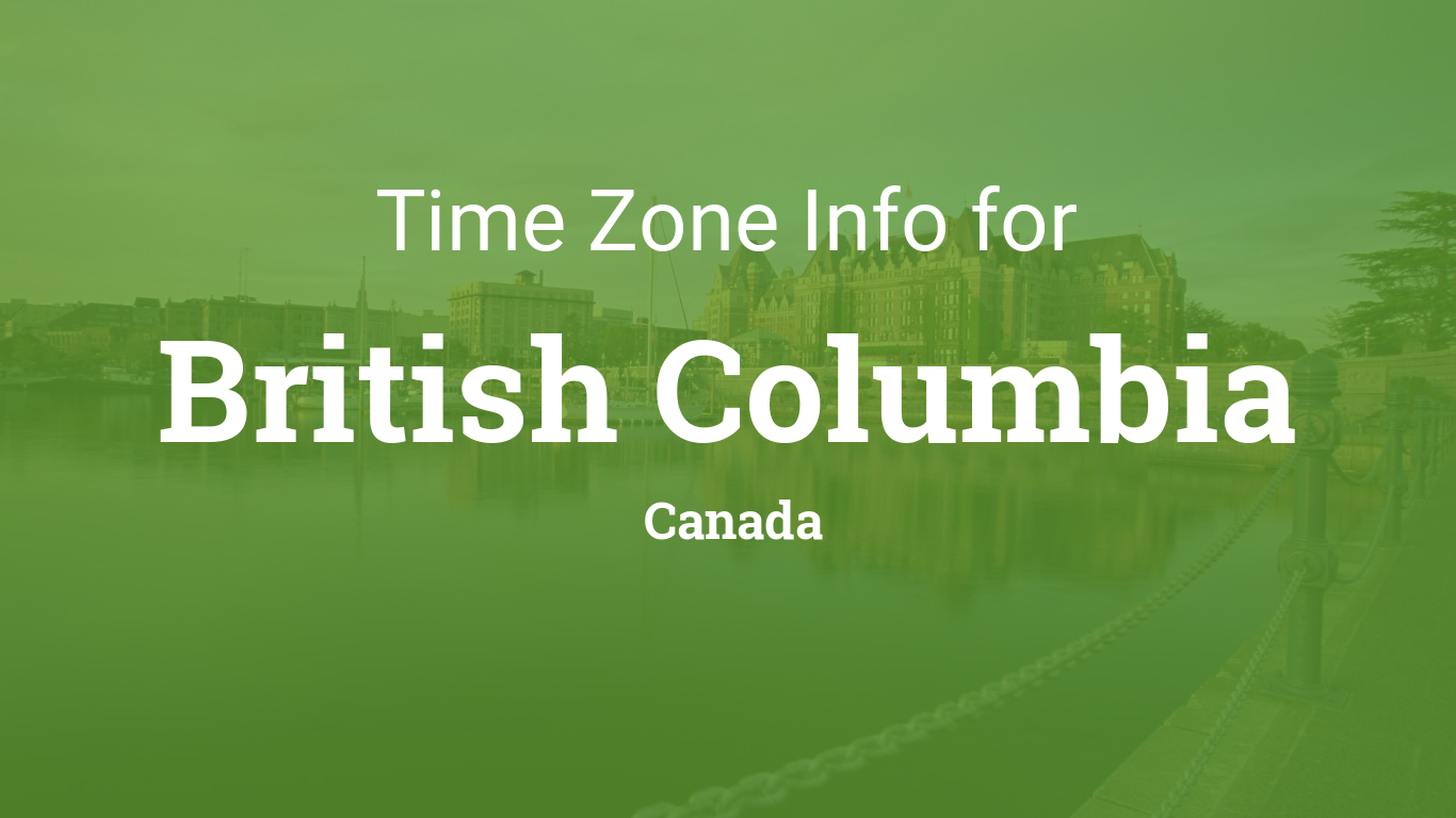 time zone british columbia canada