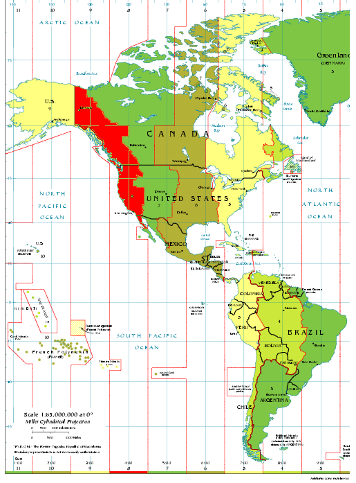 time zone pacific standard time